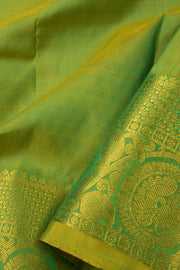 Green Kanjivaram Pattu Pavadai Material -Avishya