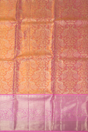 Brown Kanjivaram Pattu Pavadai Material - Avishya
