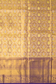 Gold Kanjivaram Pattu Pavadai Material - Avishya