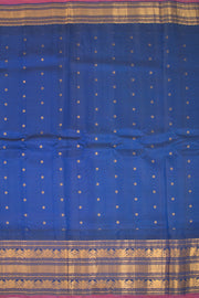 Off White Handloom Gadwal Kuttu Silk Saree - Avishya