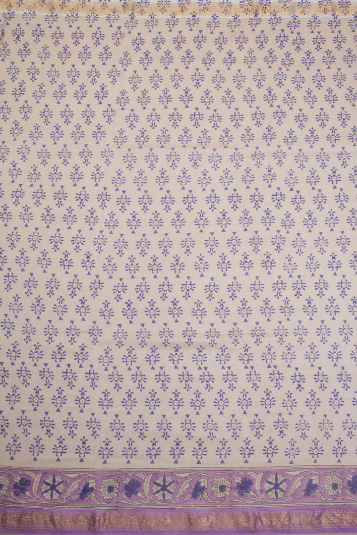 Purple Anokhi Hand Block Printed Saree - Avishya