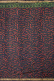 Navy Blue Anokhi Hand Block Printed Saree - Avishya