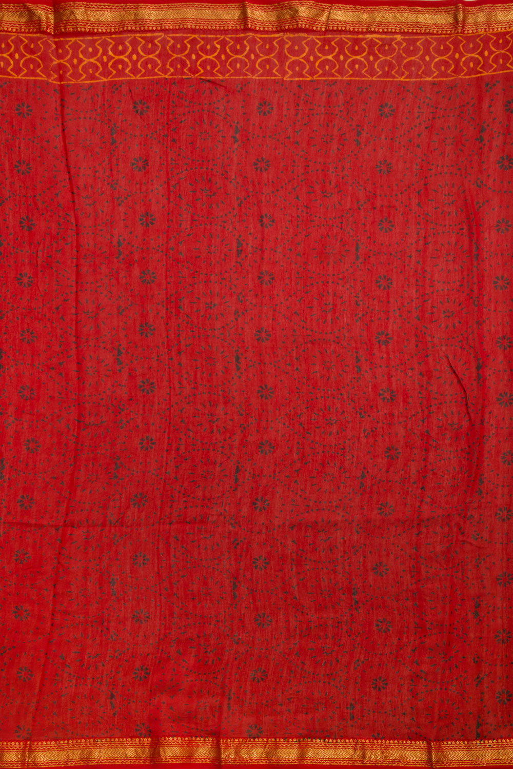 Red Anokhi Hand Block Printed Saree - Avishya