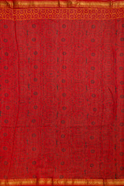 Red Anokhi Hand Block Printed Saree - Avishya