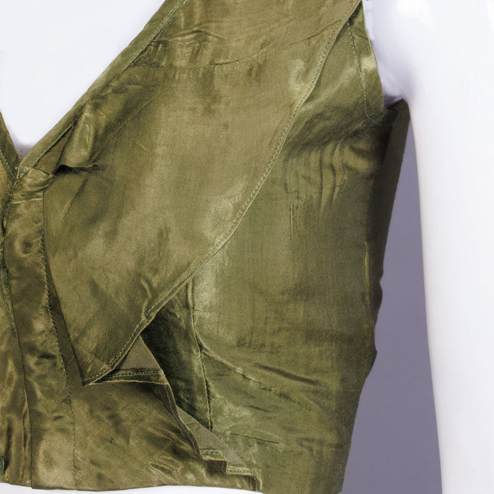 Green Bagh Printed Modal Silk Blouse - Avishya