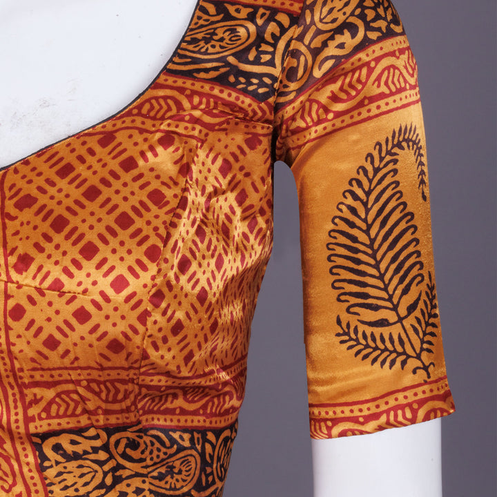 Yellow Bagh Printed Modal Silk Blouse - Avishya