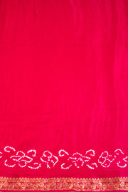 Pink Handcrafted Banarasi Bandhani Georgette Saree  - Avishya