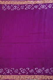 Purple Handcrafted Banarasi Bandhani Georgette Saree - Avishya