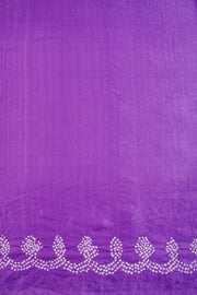 Violet Handcrafted Bandhani Gajji Silk Saree - Avishya