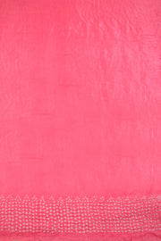 Pink Handcrafted Bandhani Gajji Silk Saree - Avishya