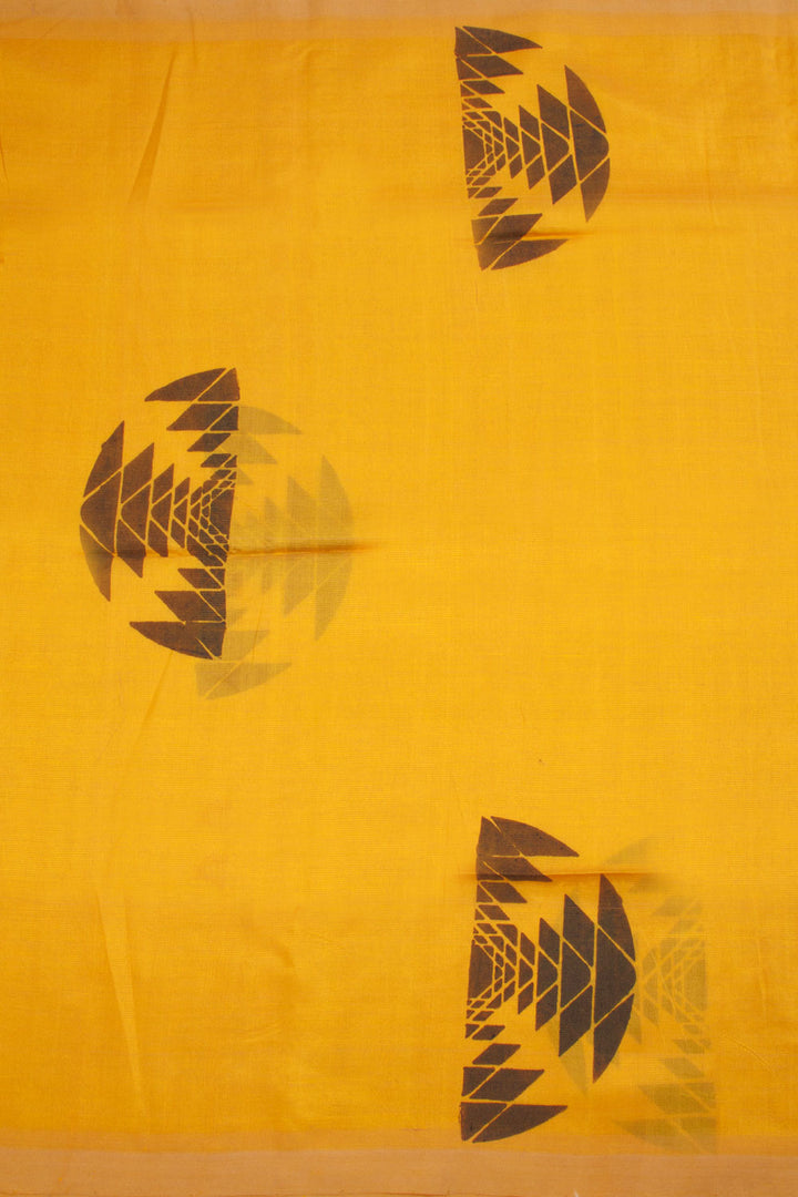 Yellow Handloom Mangalgiri Silk Saree - Avishya
