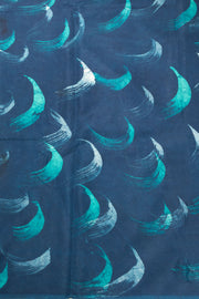 Blue Batik Muslin Silk Saree - Avishya