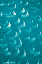 Blue Batik Muslin Silk Saree - Avishya