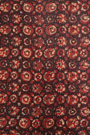 Red Ajrakh Printed Modal Silk Saree 10068403