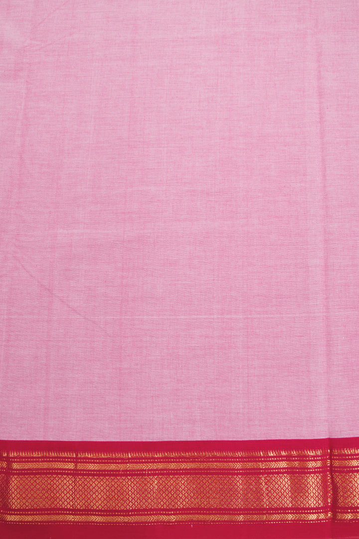 Pink Handloom Paithani Cotton Saree 10068433 - Avishya