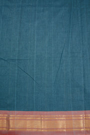 Blue Handloom Paithani Cotton Saree 10068434 - Avishya