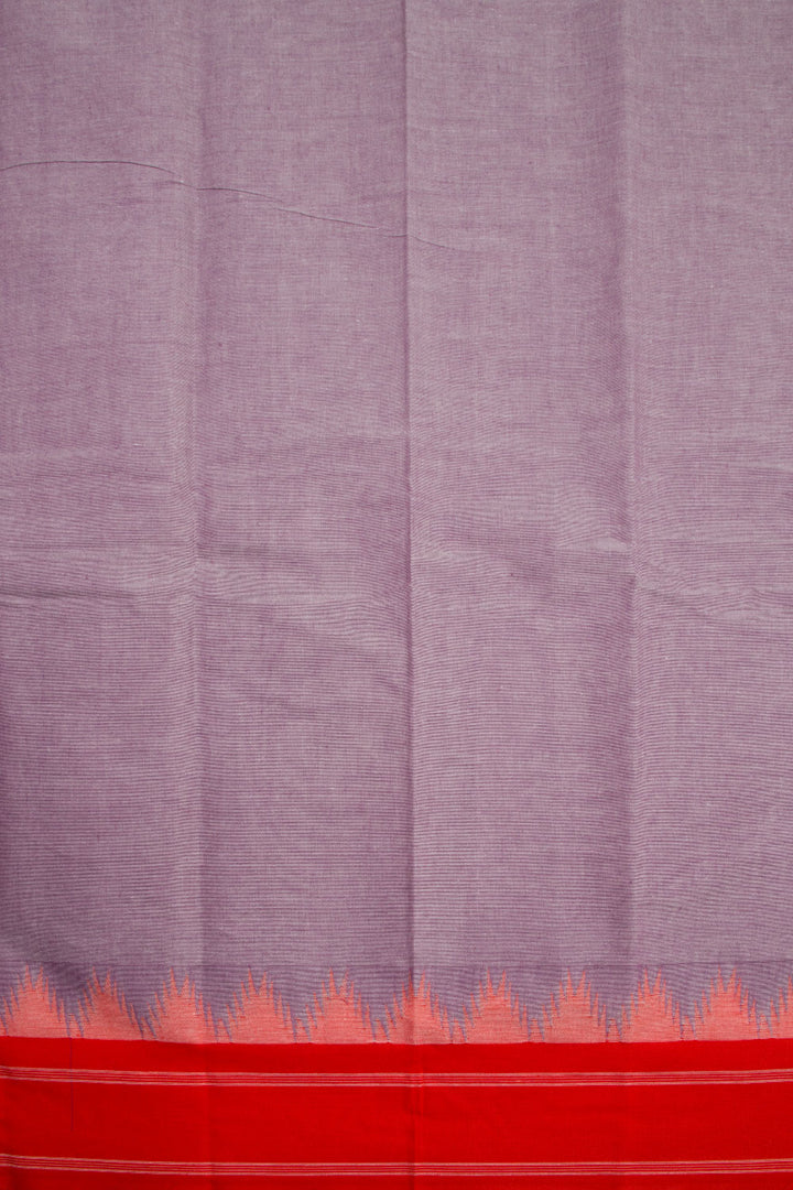 Purple Handwoven Korvai Kanchi Cotton Saree 10068550 - Avishya