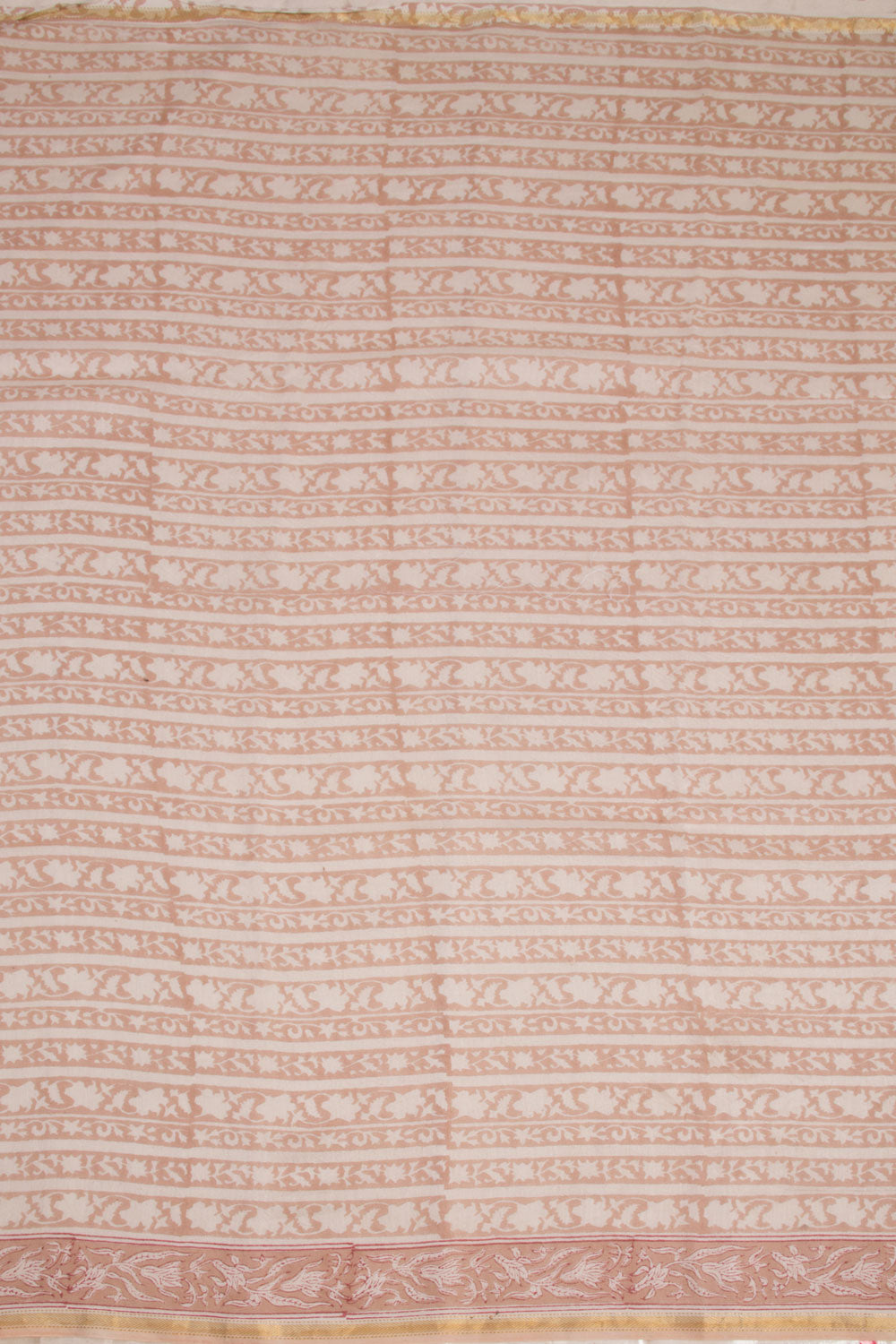 Peach Sanganeri printed Silk Cotton Saree 10068553 - Avishya