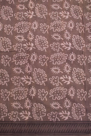 Brown Vanaspathi Printed Mulmul Cotton Saree 10068574 - Avishya