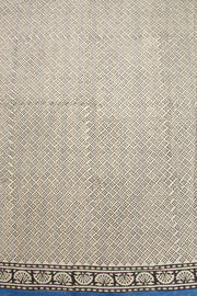 Blue Vanaspathi Hand block Printed Mulmul Cotton Saree 10068577 - Avishya