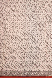 Red Bagru Printed Mulmul Cotton Saree 10068584 - Avishya