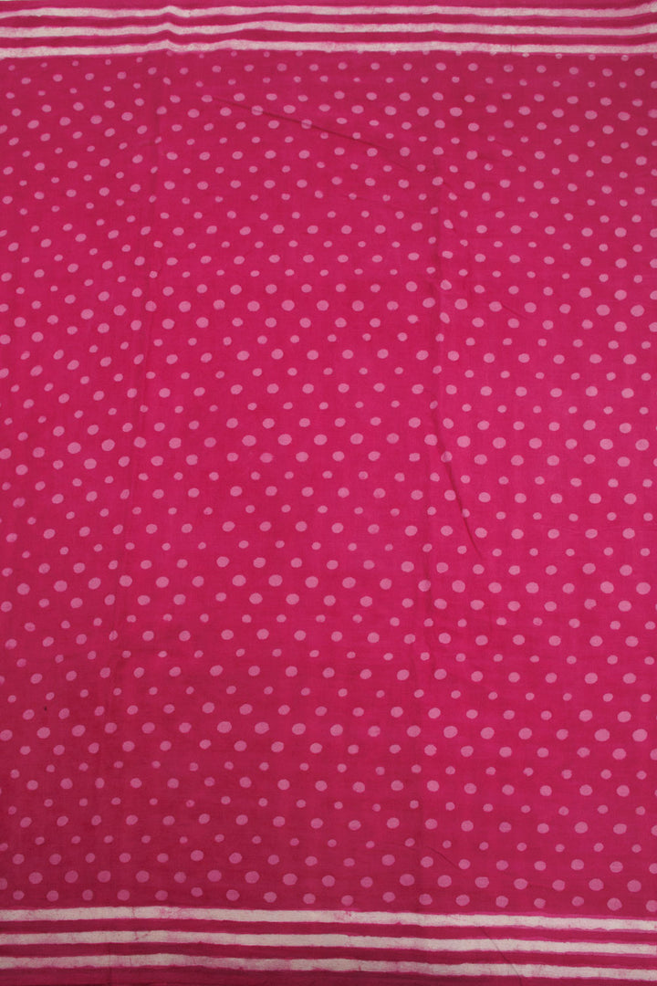 Pink Dabu Printed Mulmul Cotton Saree 10068593 - Avishya