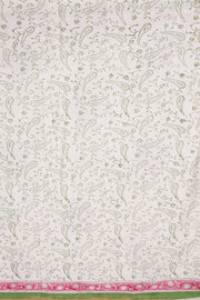 White Vanaspathi Printed Kota Cotton Saree 10068627