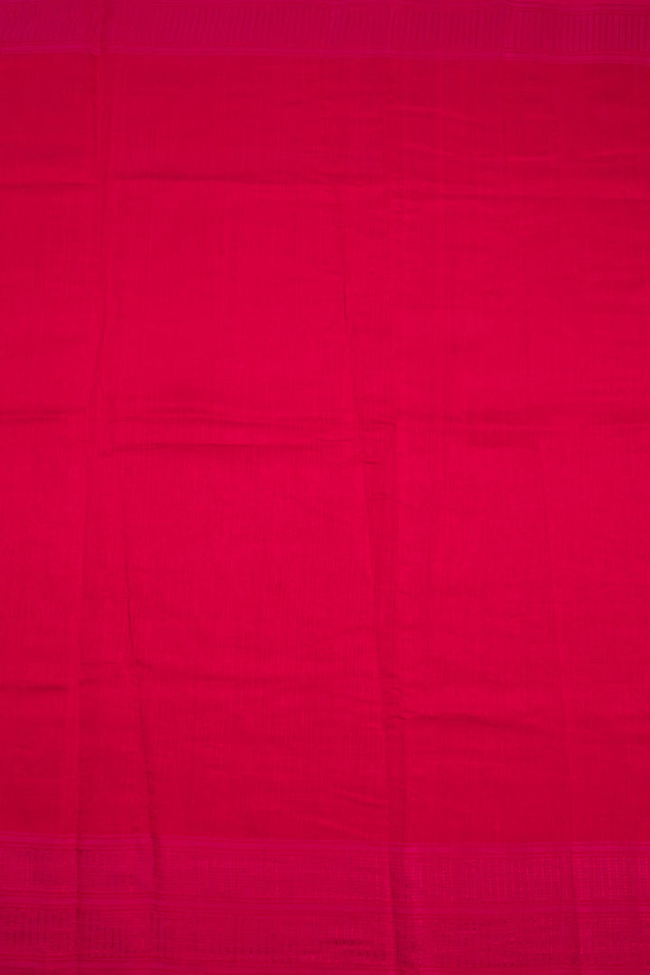 Red And Pink Dual Tone Bamboo Silk Saree 10068780