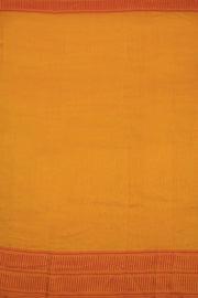 Yellow And Orange Dual Tone Bamboo Silk Saree 10068781