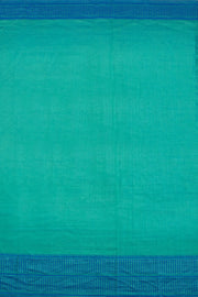 Green And Blue Dual Tone Bamboo Silk Saree 10068782