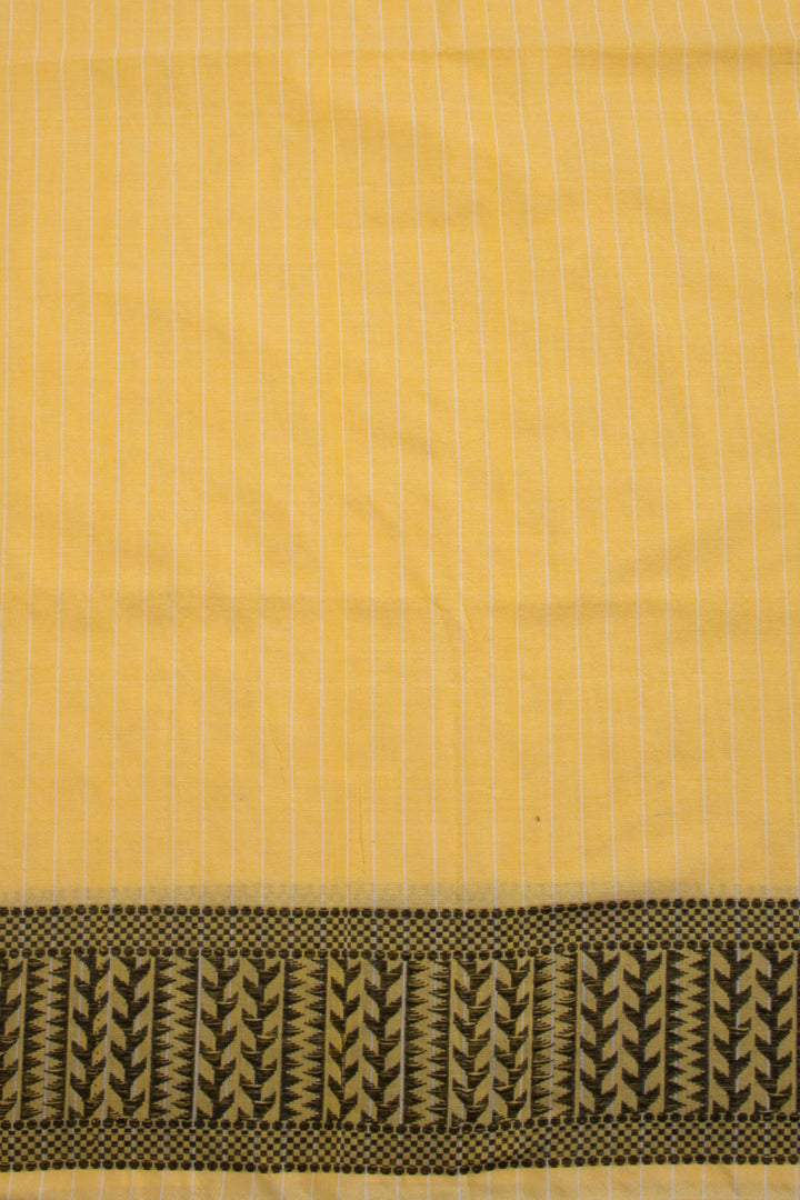 Yellow Shantipur Tant Bengal Cotton Saree 10068799 - Avishya