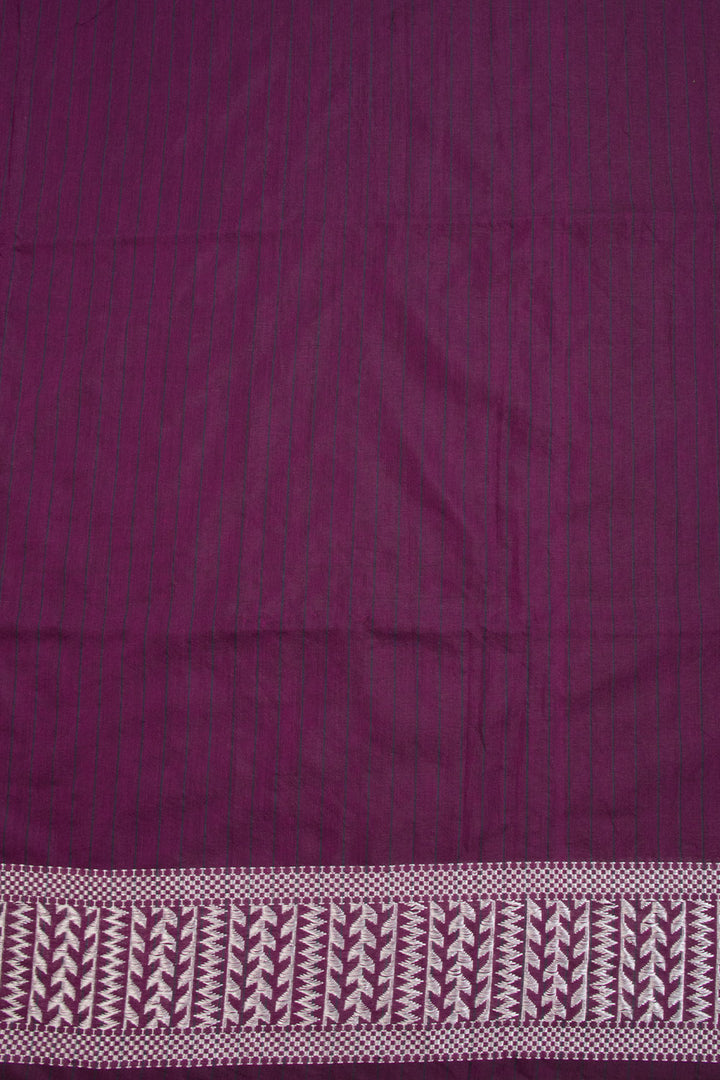 Purple Shantipur Tant Bengal Cotton Saree 10068803 - Avishya