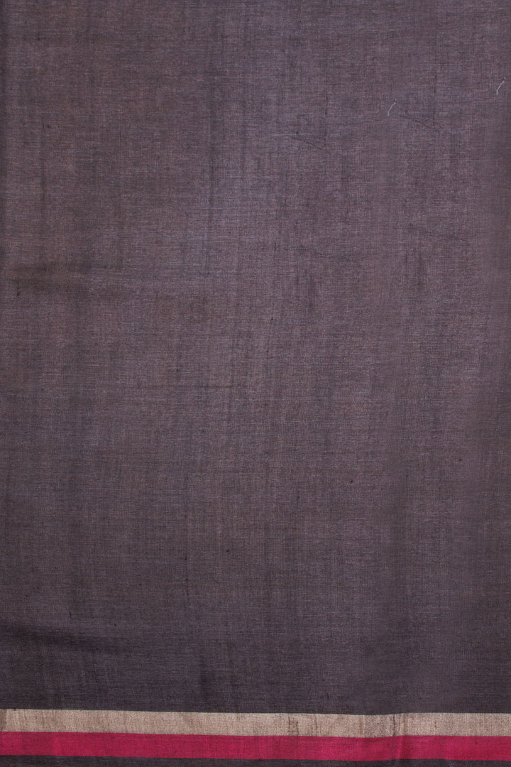 Black Chhattisgarh Tussar Silk Saree 10068810 - Avishya