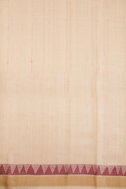 Cream Chhattisgarh Tussar Silk Saree 10068818 - Avishya