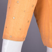 Orange Aari Embroidered Chanderi Silk Cotton Blouse 10068926 - Avishya