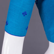 Blue Embroidered Mangalgiri Cotton Blouse 10068955 - Avishya