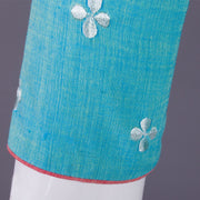 Blue Embroidered Mangalgiri Cotton Blouse 10068966 - Avishya