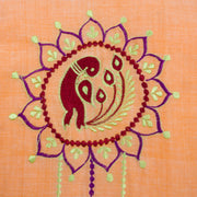 Orange Embroidered Mangalgiri Cotton Blouse 10068969 - Avishya