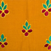 Yellow Embroidered Mangalgiri Cotton Blouse 10068971 - Avishya