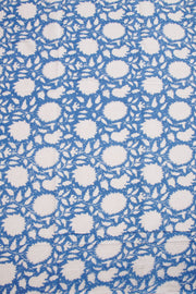 White Hand Block Printed Cotton Saree 10069074 - Avishya