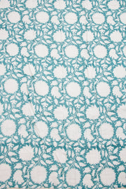 White Hand Block Printed Cotton Saree 10069076 - Avishya