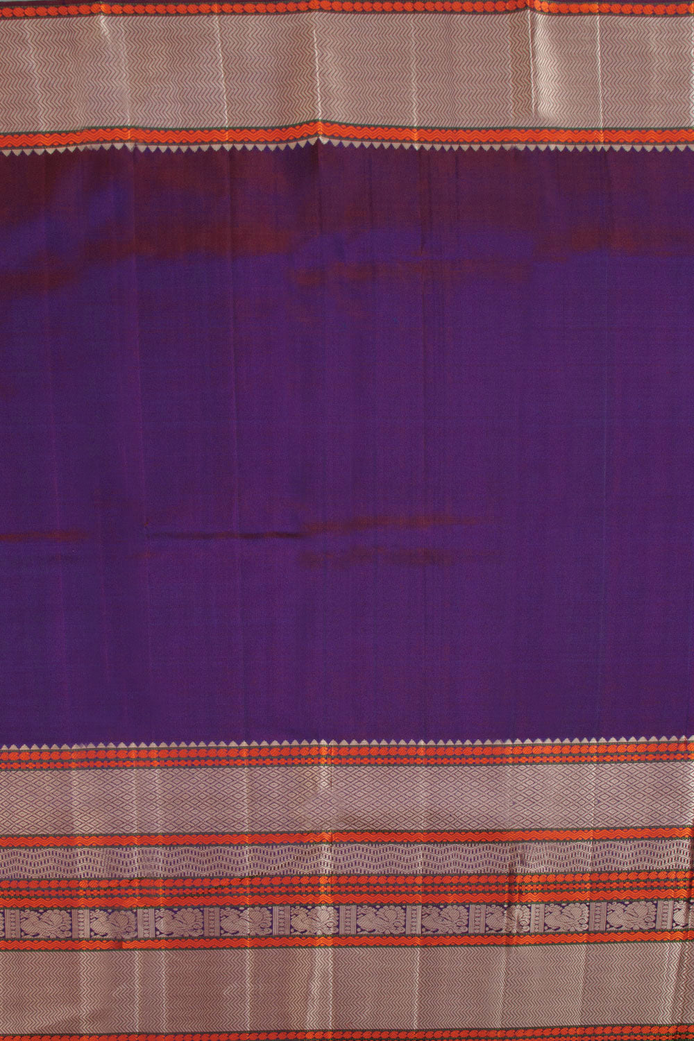 Purple Handloom Threadwork Kanjivaram Silk Saree 10069135