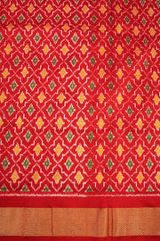 Moss Green Handloom Pochampally Ikat Silk Saree 10069824