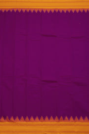 Dark Magenta Handloom Kanchi Cotton Saree 10069396 - Avishya