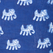 Blue Indigo Handblock Printed Cotton Blouse Without Lining 10069503 - Avishya