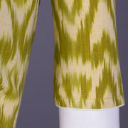 Green Handcrafted Ikat Cotton Blouse 10069574 - Avishya