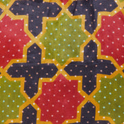 Green Handblock Printed Mashru Blouse 10069598 - Avishya