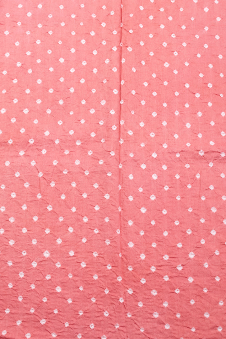 Coral Pink Bandhani Cotton 3-Piece Salwar Suit Material-Avishya