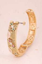 Handcrafted Gold Plated Traditional Kada Bangle 10069643