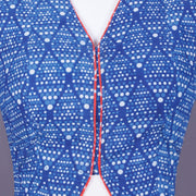 Blue Handblock Printed Cotton Blouse 10069764 - Avishya